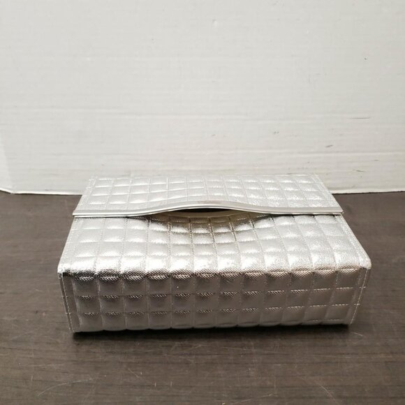 Cadillac Silver Quilted Clutch Purse with Original Box - Picture 7 of 7